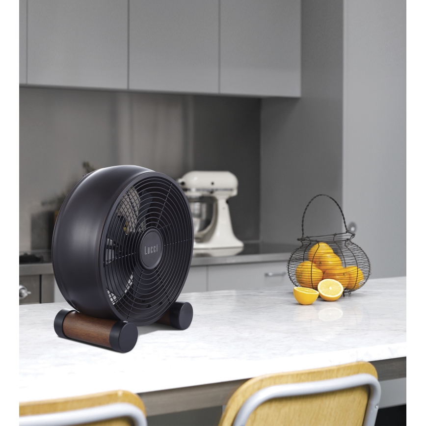 Lucci air 213121 - Galda ventilators BREEZE, brūns Ø 28 cm