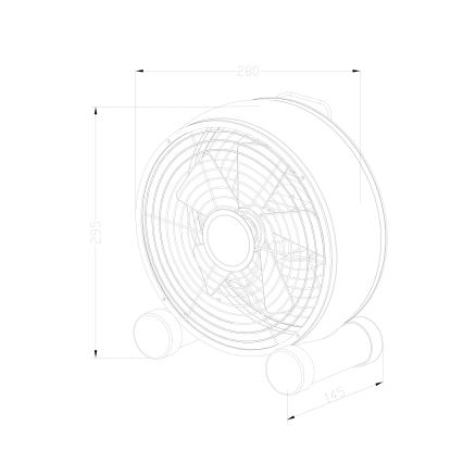 Lucci air 213121 - Galda ventilators BREEZE, brūns Ø 28 cm