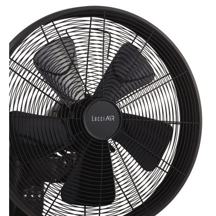 Lucci air 213124 - Sienas ventilators BREEZE 55W/230V melns + tālvadības pults