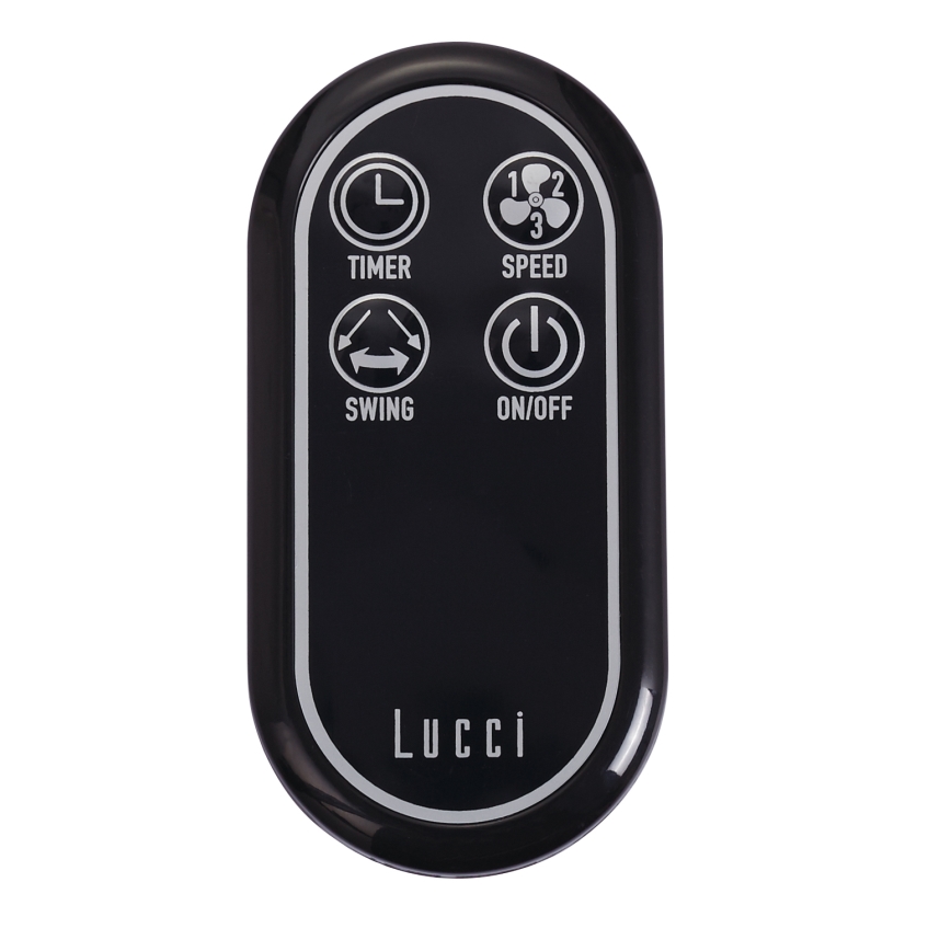 Lucci air 213124 - Sienas ventilators BREEZE 55W/230V melns + tālvadības pults