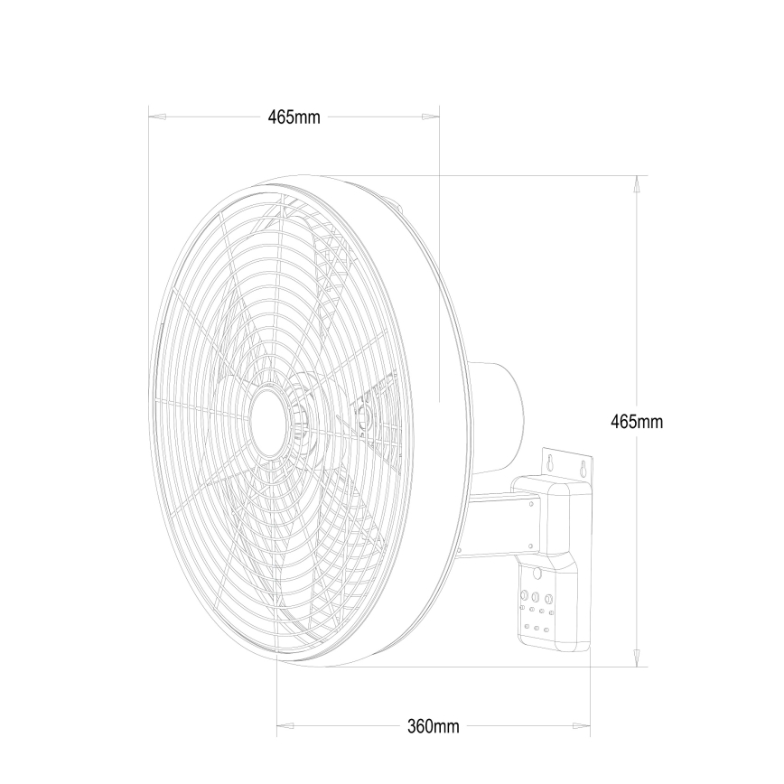 Lucci air 213124 - Sienas ventilators BREEZE 55W/230V melns + tālvadības pults