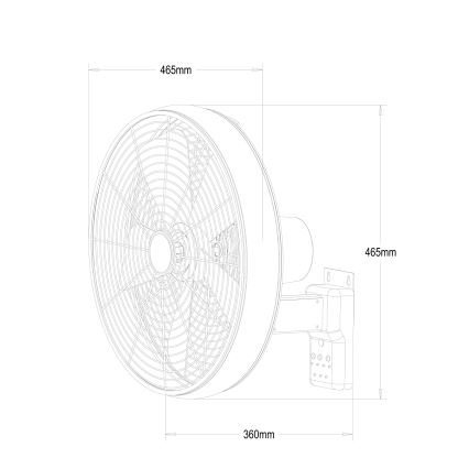 Lucci Air 213128EU - Sienas ventilators BREEZE 55W/230V balts + tālvadības pults