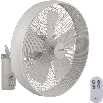 Lucci Air 213128EU - sienas ventilators BREEZE 55W/230V, balts, Ø 46 cm + ar tālvadības pulti