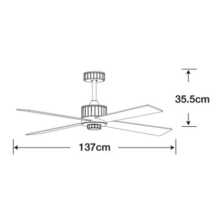 Lucci air 213170 - LED Griestu ventilators NEWPORT melna + tālvadības pults