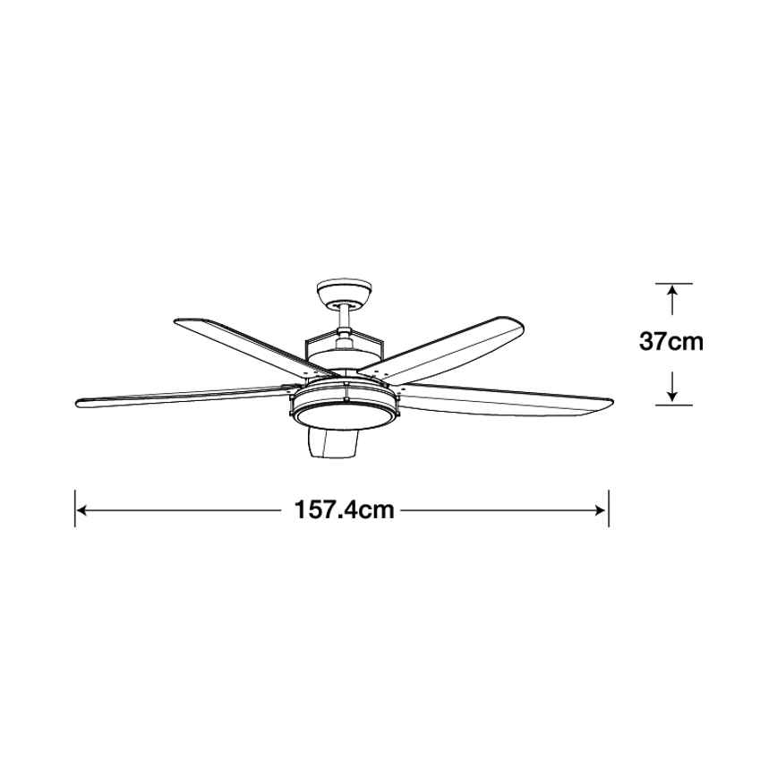 Lucci air 213176-LED Aptumšojams griestu ventilators LOUISVILLE 1xGX53/18W/230V koks/balta + tālvadības pults