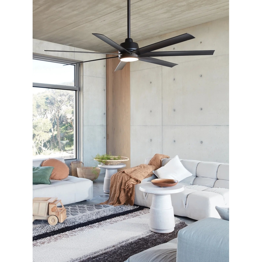 Lucci Air 21318349 - LED Aptumšojams griestu ventilators ATLANTA 1xGX53/12W/230V d. 142 cm melna + tālvadības pults