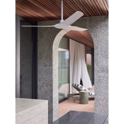 Lucci Air 21321549 - Griestu ventilators ABYSS d. 142 cm IP66 balta + tālvadības pults