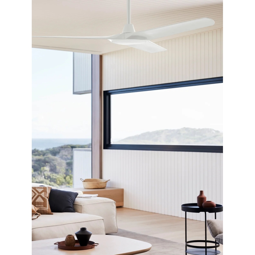 Lucci Air 21321549 - Griestu ventilators ABYSS d. 142 cm IP66 balta + tālvadības pults