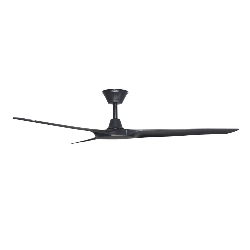 Lucci Air 21321649 - Griestu ventilators ABYSS d. 142 cm IP66 melna + tālvadības pults