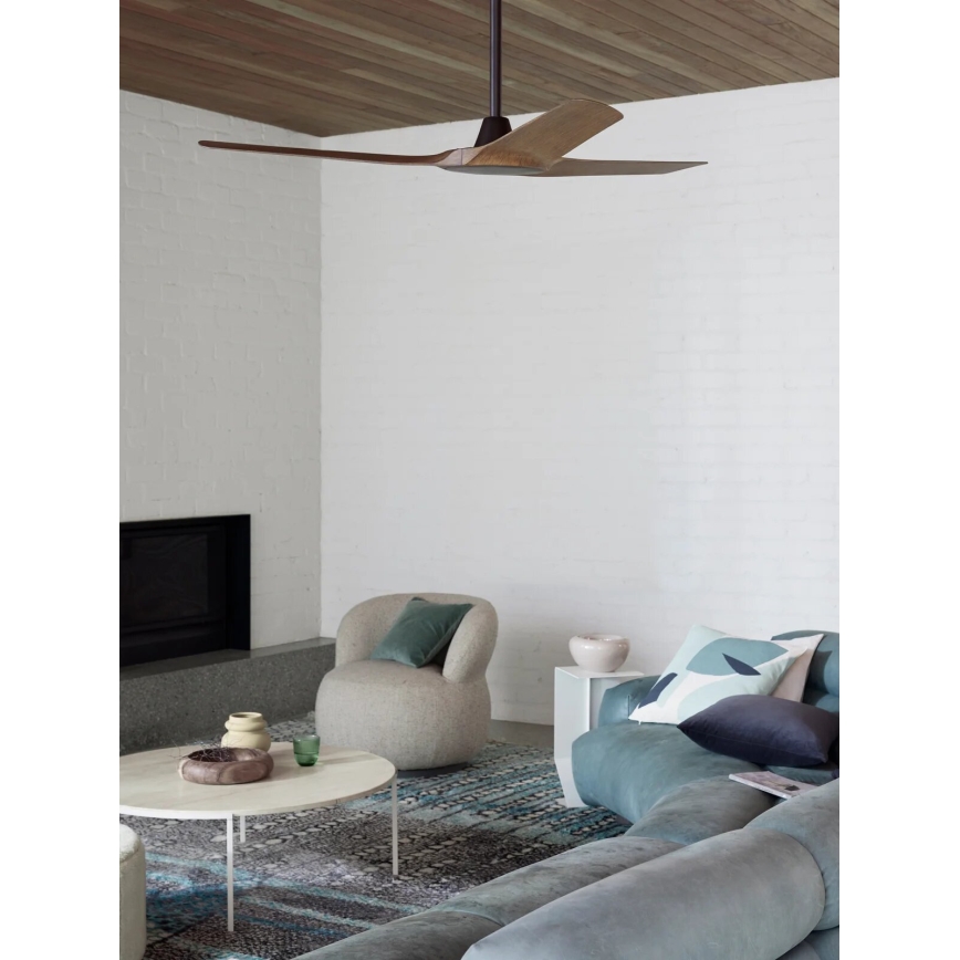 Lucci Air 21321749 - Griestu ventilators ABYSS d. 142 cm IP66 brūna + tālvadības pults