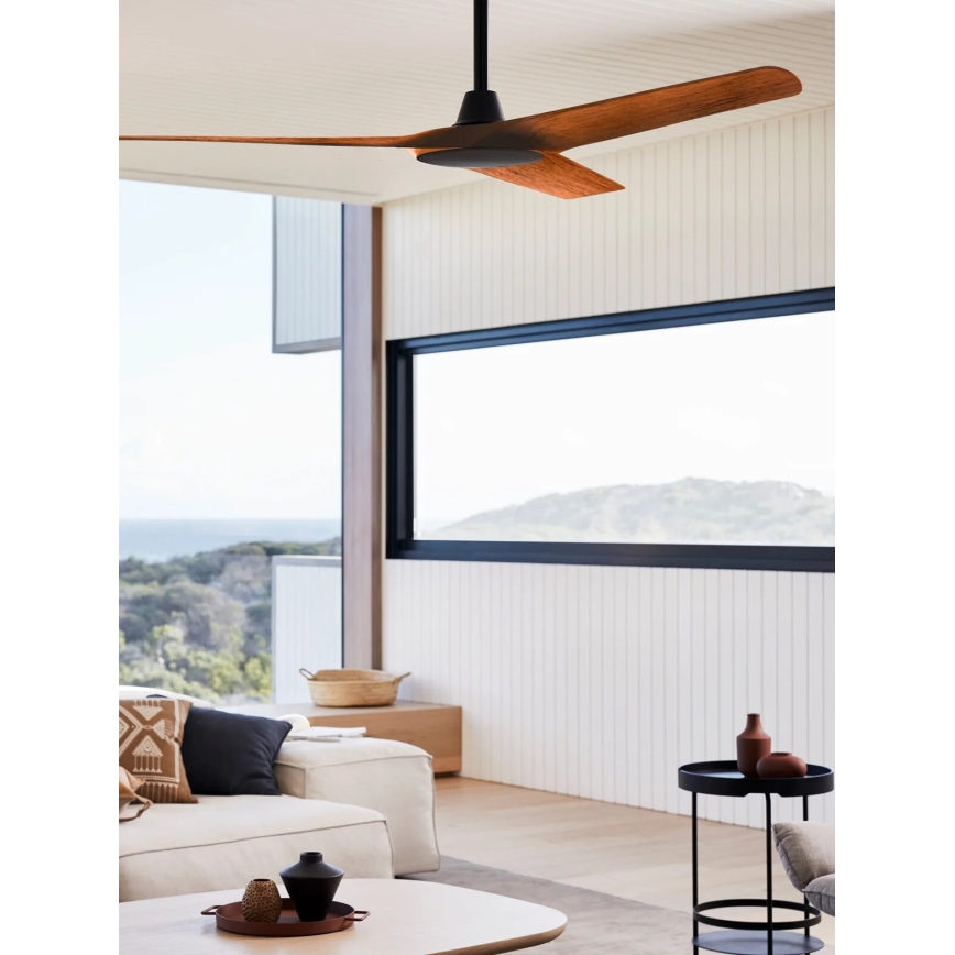 Lucci Air 21321749 - Griestu ventilators ABYSS d. 142 cm IP66 brūna + tālvadības pults