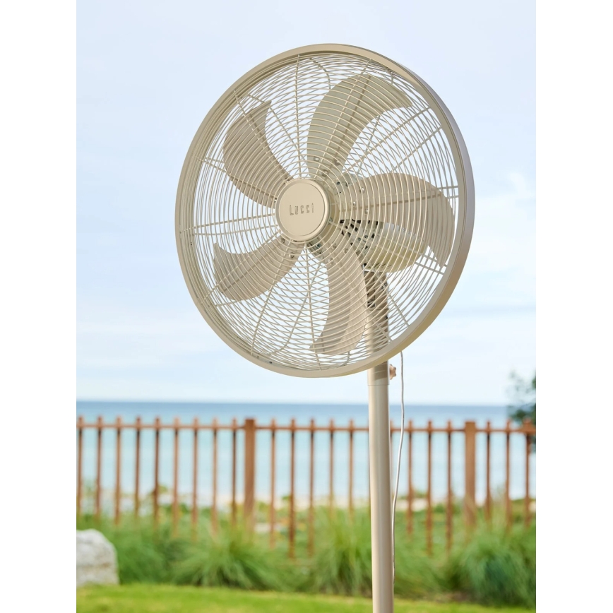 Lucci Air 21326449 - stāvošais ventilators GLIDE 36W/230V Ø 45 cm balts