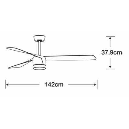 Lucci air 213281 - Griestu ventilators PEREGRINE 1xGX53/12W/230V melna + tālvadības pults