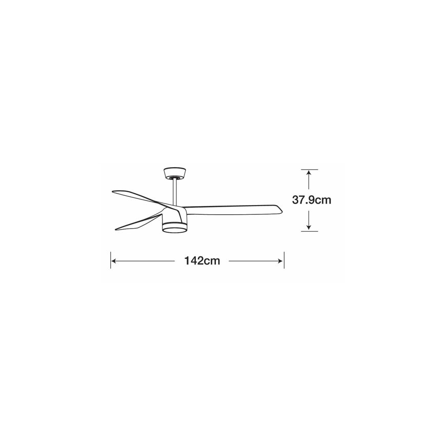 Lucci air 213281 - Griestu ventilators PEREGRINE 1xGX53/12W/230V melna + tālvadības pults