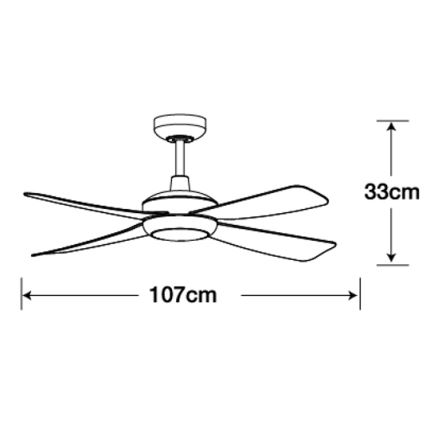 Lucci air 213302 - LED regulējams griestu ventilators SLIPSTREAM 1xGX53/12W/230V balts + tālvadība