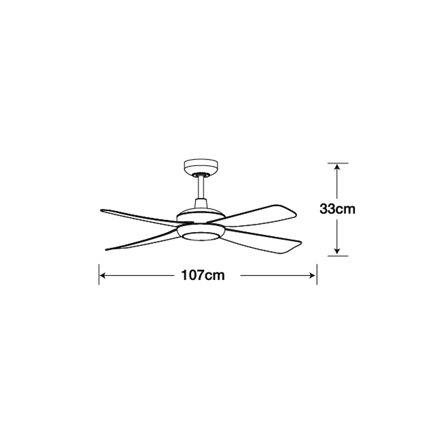Lucci air 213303 - LED Aptumšojams griestu ventilators SLIPSTREAM 1xGX53/12W/230V melns + tālvadības pults