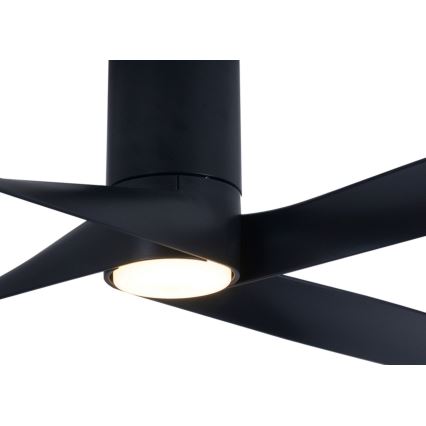 Lucci air 213351 - LED Aptumšojams griestu ventilators RIVIERA 1xGX53/12W/230V melns + tālvadības pults