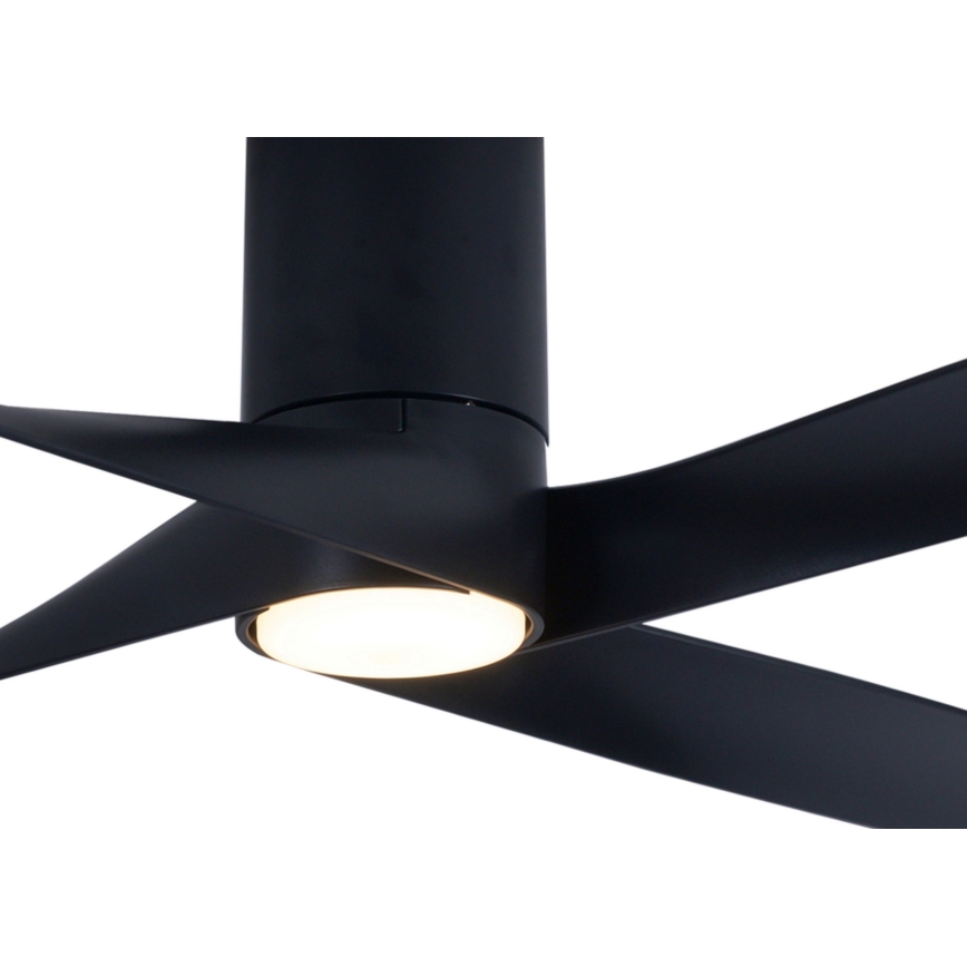 Lucci air 213351 - LED Aptumšojams griestu ventilators RIVIERA 1xGX53/12W/230V melns + tālvadības pults