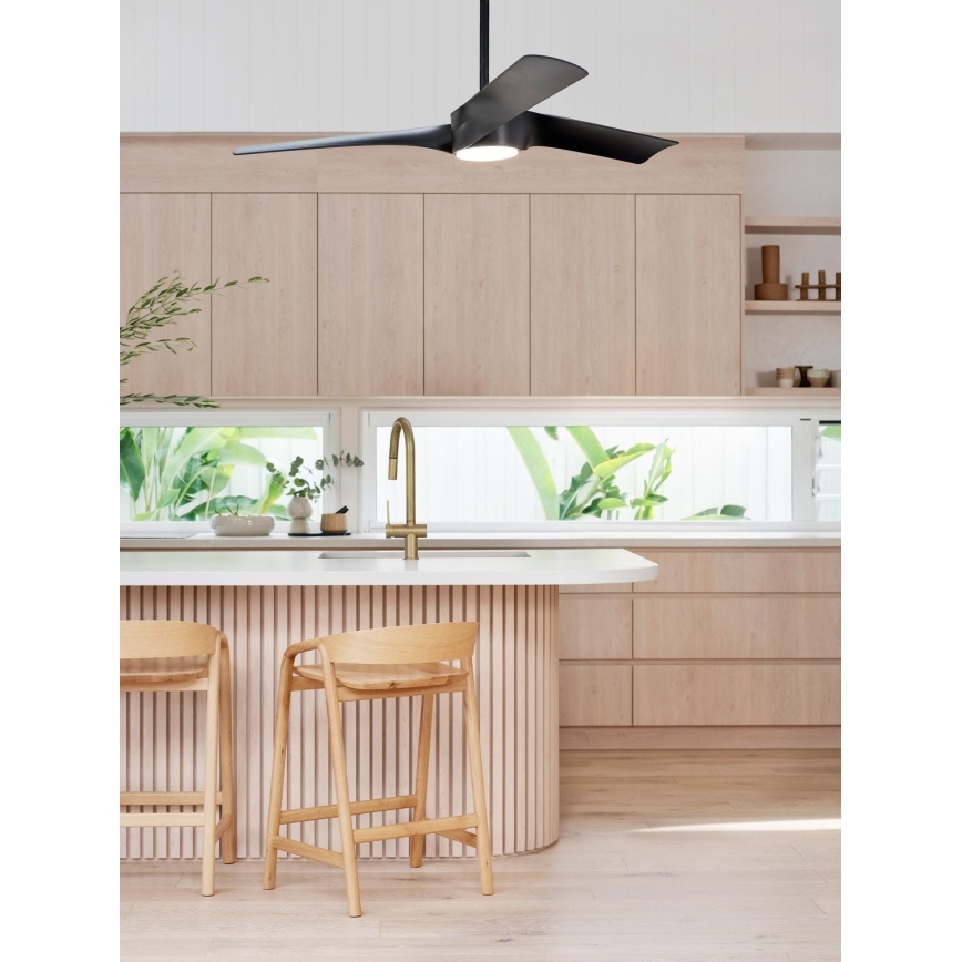 Lucci air 213358 - LED Aptumšojams griestu ventilators LINE 1xGX53/12W/230V melns + tālvadības pults