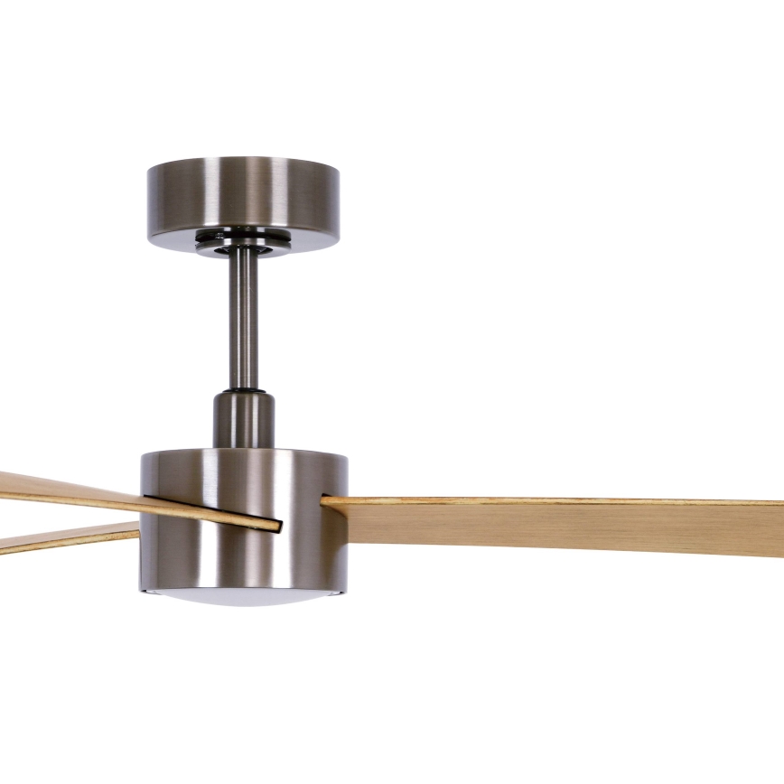 Lucci air 21610449 - LED Aptumšojams griestu ventilators CLIMATE 1xGX53/12W/230V brūna/spīdīgi hromēts + tālvadības pults