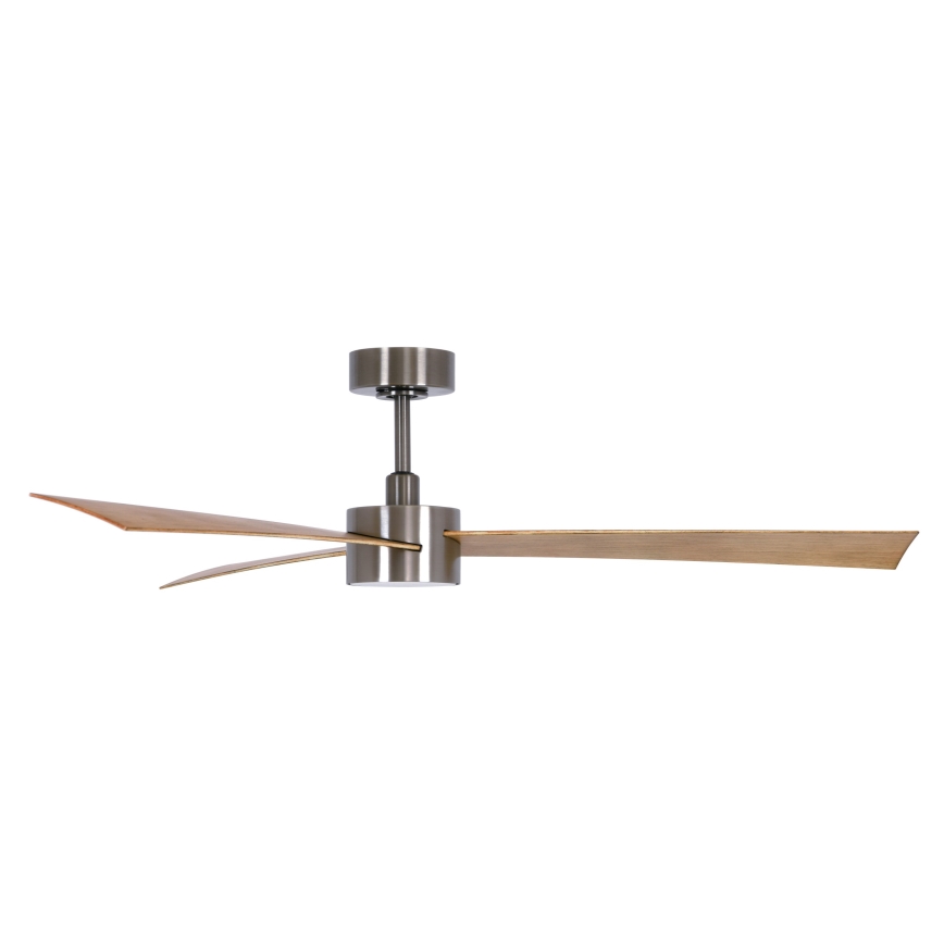 Lucci air 21610449 - LED Aptumšojams griestu ventilators CLIMATE 1xGX53/12W/230V brūna/spīdīgi hromēts + tālvadības pults