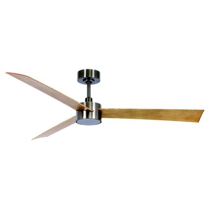 Lucci air 21610449 - LED Aptumšojams griestu ventilators CLIMATE 1xGX53/12W/230V brūna/spīdīgi hromēts + tālvadības pults