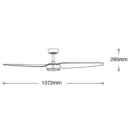 Lucci air 21615449 - Griestu ventilators CONDOR melna + tālvadības pults