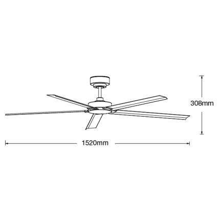 Lucci air 21616149 - Griestu ventilators MONZA IP55 melna + tālvadības pults