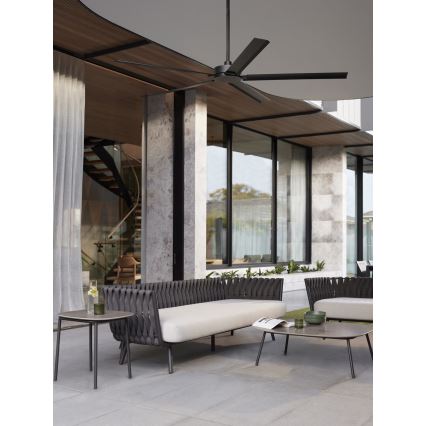 Lucci air 21616149 - Griestu ventilators MONZA IP55 melns + tālvadība