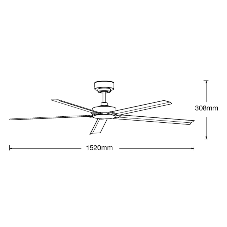Lucci air 21616149 - Griestu ventilators MONZA IP55 melns + tālvadība