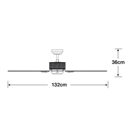 Lucci air 510297 - Griestu ventilators FIJIAN balta