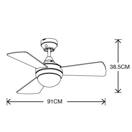 Lucci Air 512311 - Griestu ventilators AIRLIE HUGGER 2xE27/15W/230V koka/brūns Ø 91 cm + tālvadība