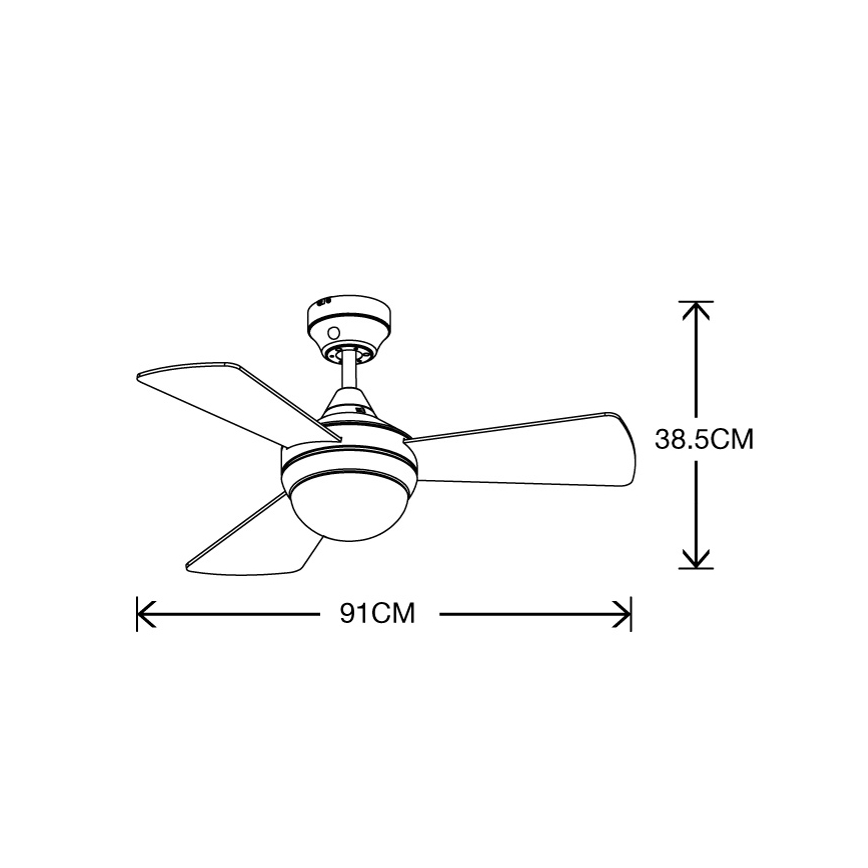 Lucci Air 512311 - Griestu ventilators AIRLIE HUGGER 2xE27/15W/230V koks/brūna + tālvadības pults