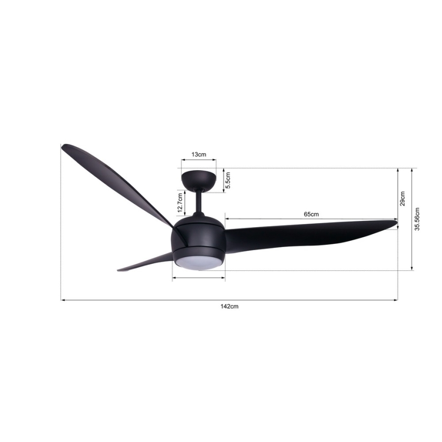 Lucci air 512910 - LED Griestu ventilators AIRFUSION NORDIC LED/20W/230V melna + tālvadības pults