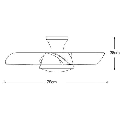 Lucci air 513071 - LED Aptumšojams griestu ventilators SYROS LED/18W/230V 3000/4000/6000K balta + tālvadības pults