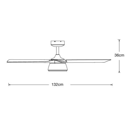 Lucci air 513072 - LED Aptumšojams griestu ventilators BRONX LED/18W/230V 3000/4000/6000K melna/spīdīgi hromēts + tālvadības pults