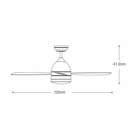 Lucci air 513075 - LED Griestu ventilators VECTOR LED/25W/230V 3000/4200/6500K balta + tālvadības pults