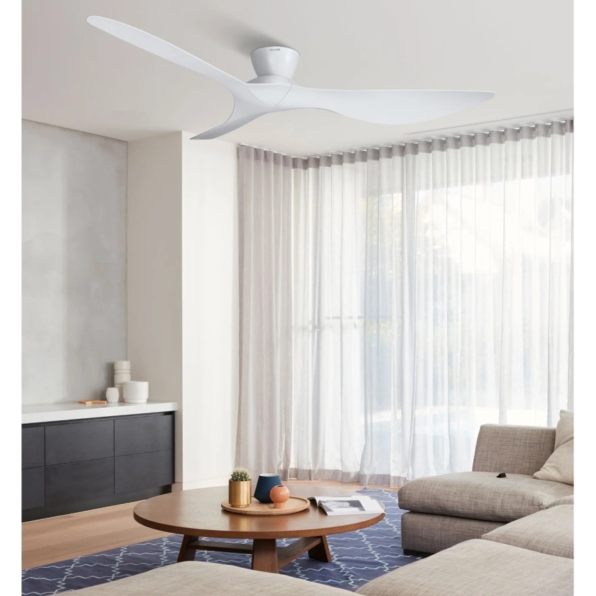 Lucci Air 514030 - griestu ventilators KOTARA Ø 137 cm, balts + tālvadības pults