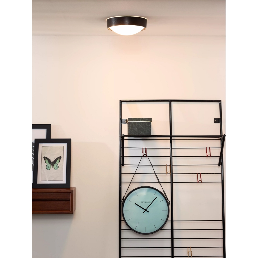 Lucide 08109/01/30 - Griestu lampa LEX 1xE27/9W/230V, melna