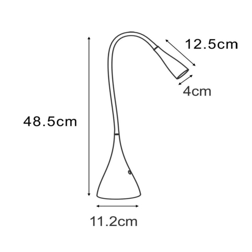 Lucide 18656/03/30 - LED Aptumšojama skārienvadāma galda lampa ZOZY LED/4W/230V melna