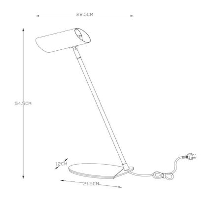 Lucide 19600/01/31 - Galda lampa HESTER 1xGU10/7W/230V balta