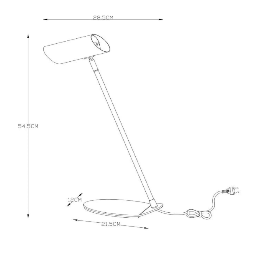 Lucide 19600/01/31 - Galda lampa HESTER 1xGU10/7W/230V balta