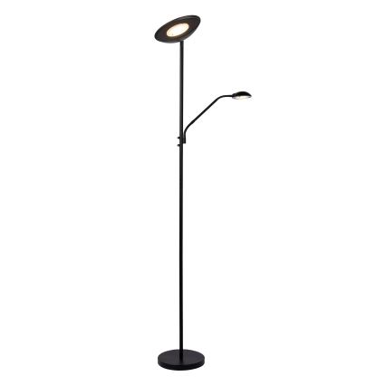 Lucide 19791/24/30 - LED Aptumšojama grīdas stāvlampa ZENITH LED/20W + LED/4W/230V melna