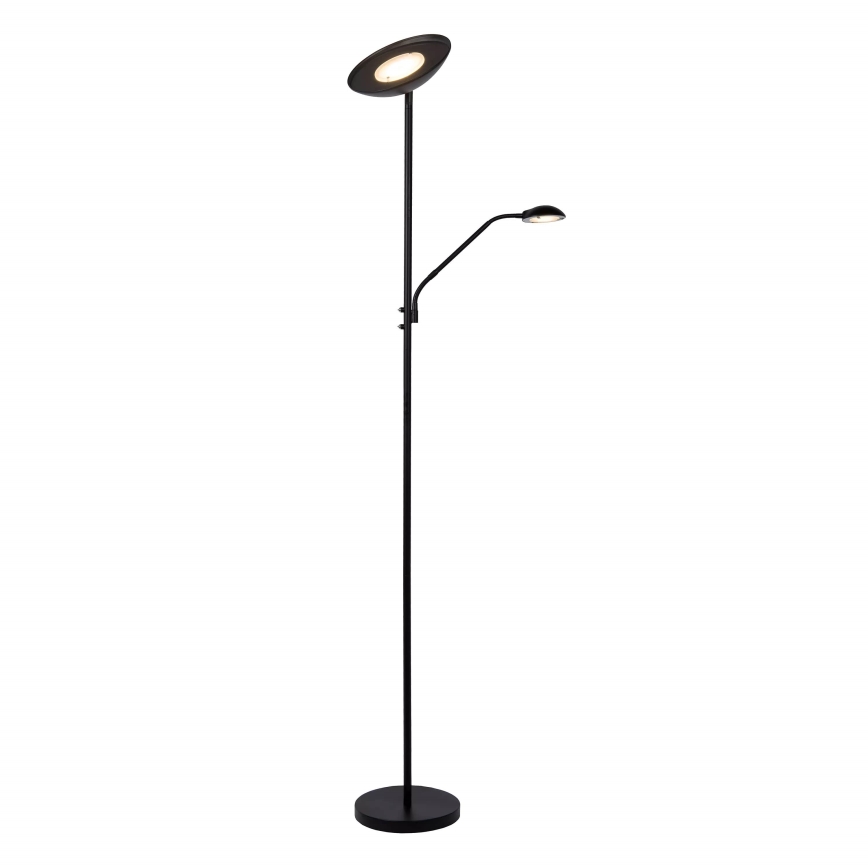 Lucide 19791/24/30 - LED Aptumšojama grīdas stāvlampa ZENITH LED/20W + LED/4W/230V melna