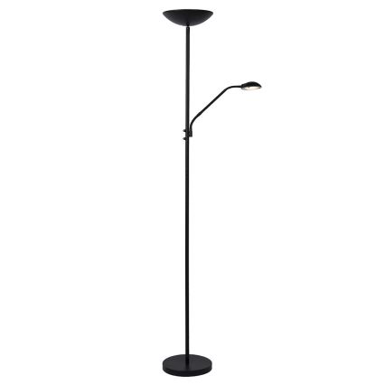Lucide 19791/24/30 - LED Aptumšojama grīdas stāvlampa ZENITH LED/20W + LED/4W/230V melna