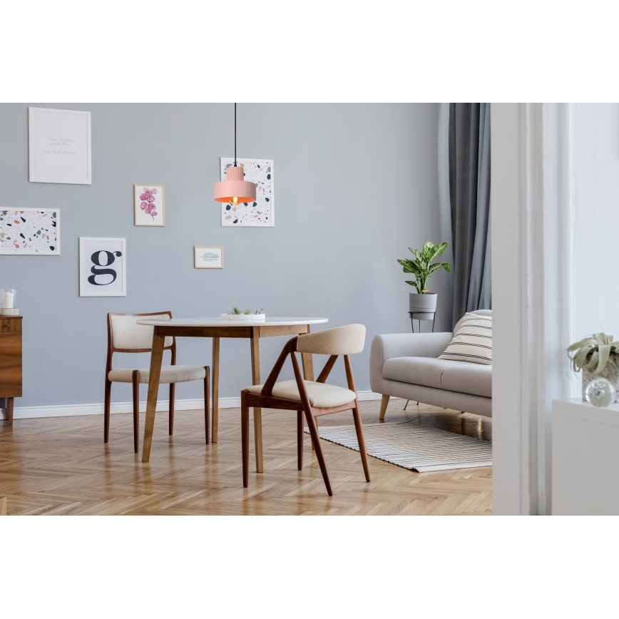 Lucide 20419/20/66 - Lustra ar auklu OPHELIA 1xE27/40W/230V d. 20 cm rozā