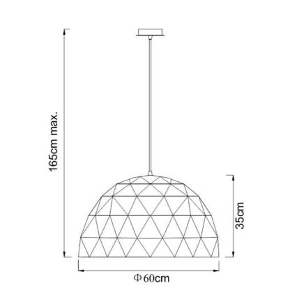 Lucide 21409/60/30 - Piekarams gaismeklis OTONA 3xE27/60W/230V Melns