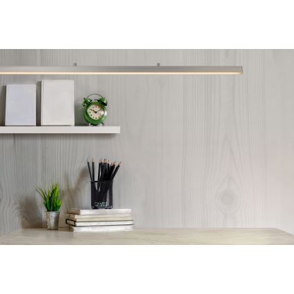 Lucide 23460/30/12 - LED Aptumšojama lustra ar auklu SIGMA LED/30W/230V matēts hroms