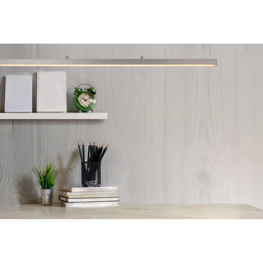 Lucide 23460/30/12 - LED Aptumšojama lustra ar auklu SIGMA LED/30W/230V matēts hroms