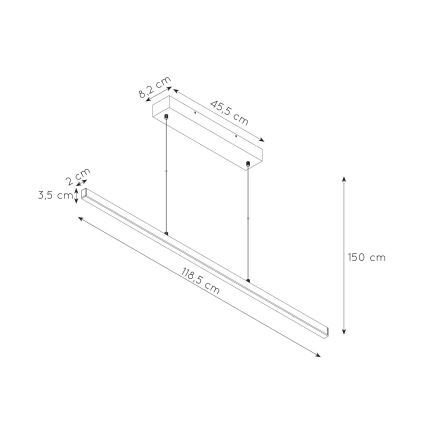 Lucide 23460/30/12 - LED Aptumšojama lustra ar auklu SIGMA LED/30W/230V matēts hroms